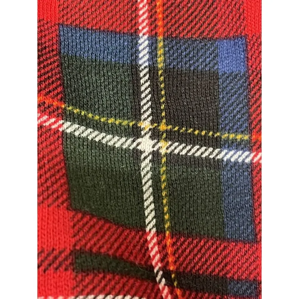 Polo Ralph Lauren Red Green Plaid Sweatshirt Mens Sz M Tartan Buffalo Check Med